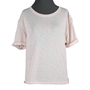 We The Free Sz XS Lt Pink Short Sleeve Cotton Polyester T Shirt Top