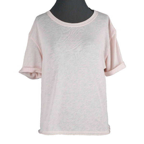 We The Free Sz XS Lt Pink Short Sleeve Cotton Polyester T Shirt Top