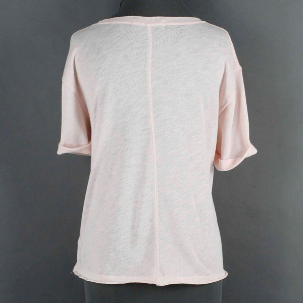 We The Free Sz XS Lt Pink Short Sleeve Cotton Polyester T Shirt Top