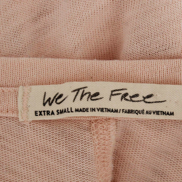 We The Free Sz XS Lt Pink Short Sleeve Cotton Polyester T Shirt Top