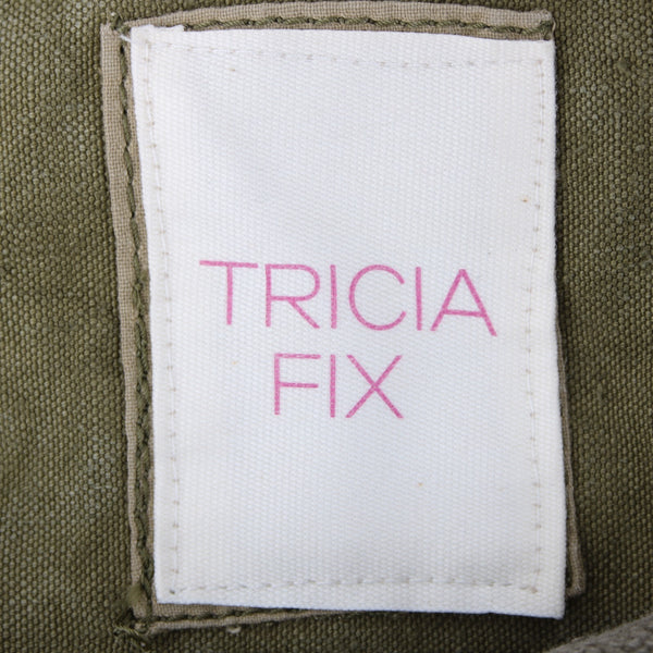 Tricia Fix Purse 21 x 13 x 12 Green Multi Color Beaded Canvas AS IS Purse