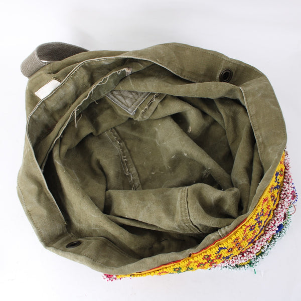 Tricia Fix Purse 21 x 13 x 12 Green Multi Color Beaded Canvas AS IS Purse