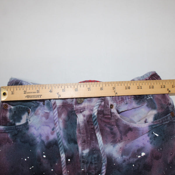 Dr Collectors Hollywood Shorts Sz XS x  7 Navy Blue Purple White Denim No Fabric