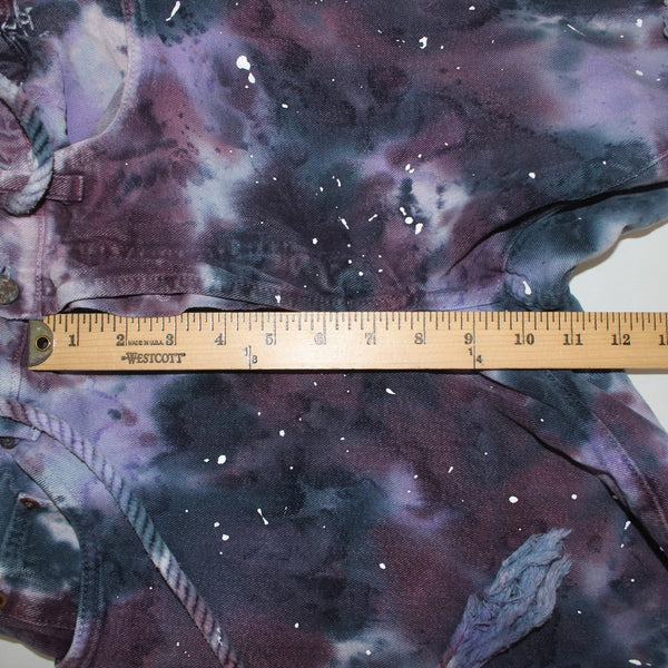 Dr Collectors Hollywood Shorts Sz XS x  7 Navy Blue Purple White Denim No Fabric