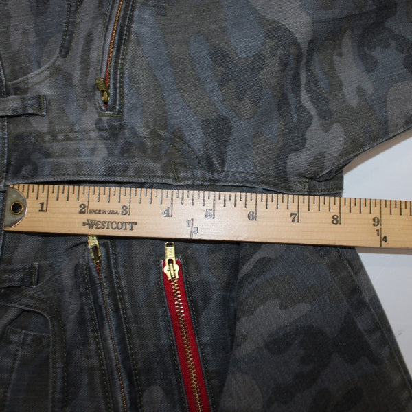 Etienne Marcel Jeans Sz 26 x 28 Charcoal MultiColor Camo Skinny Cotton Poly Jean