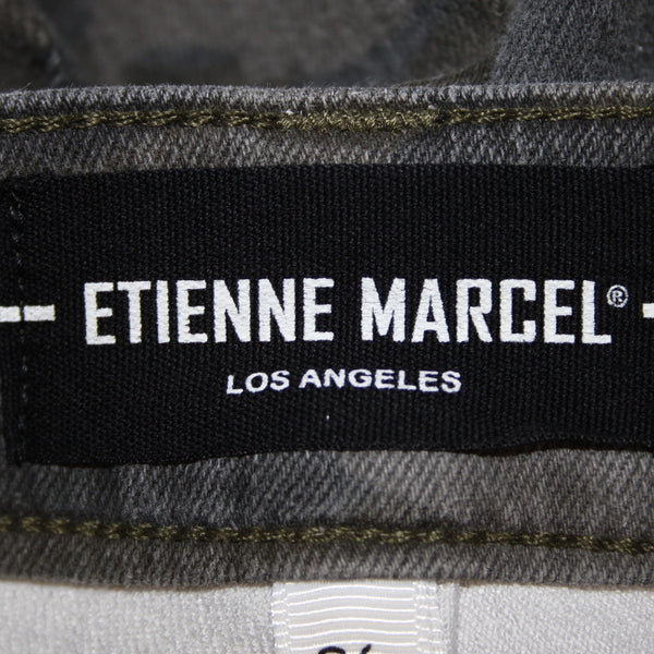 Etienne Marcel Jeans Sz 26 x 28 Charcoal MultiColor Camo Skinny Cotton Poly Jean