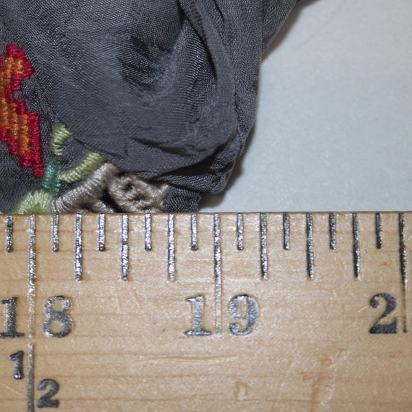 Johnny Was Top Sz S Gray Red Multi Colored Embroidered 100% Poly Top