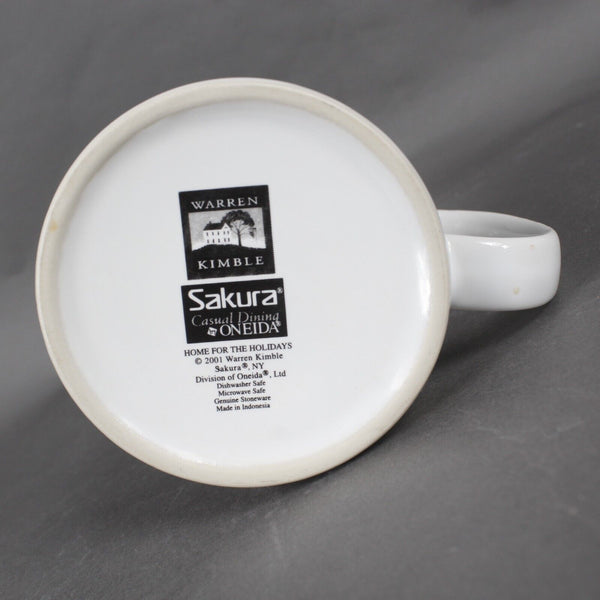 Warren Kimble Sakura 3.5" Home For The Holidays 2001 Snowville Coffee Cup