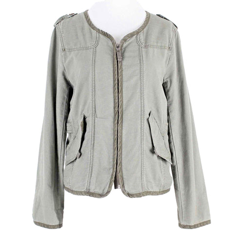 Daughters Of The Liberation Sz 6 Olive Green Ivory Crochet Cotton Blend Jacket