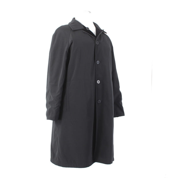 J Jill Coat Sz L Black Velour Button Pocket Collared Cotton Nylon Polyester Coat