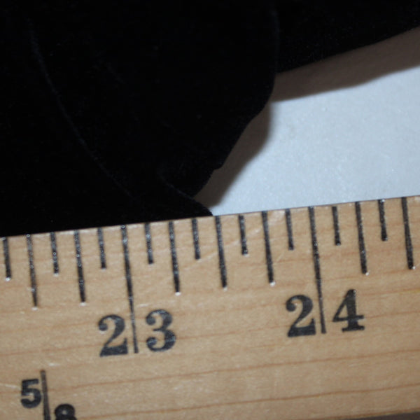 J Jill Coat Sz L Black Velour Button Pocket Collared Cotton Nylon Polyester Coat