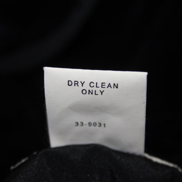 J Jill Coat Sz L Black Velour Button Pocket Collared Cotton Nylon Polyester Coat