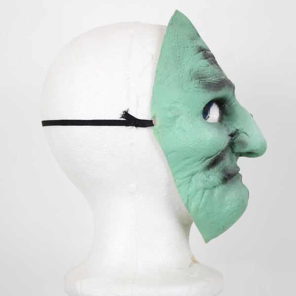 Fun World Green Black Witch Latex Painted Halloween Mask
