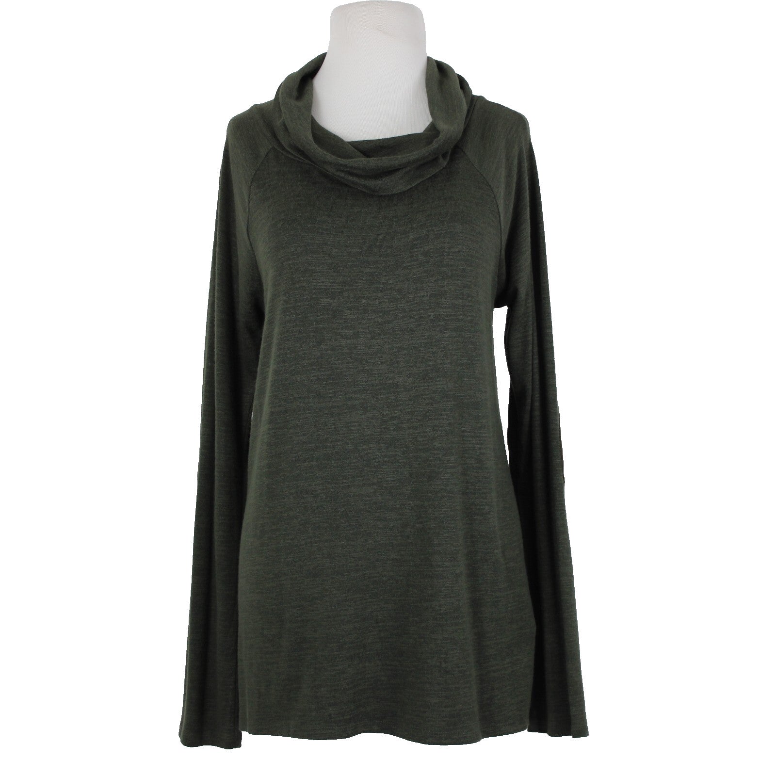 Market Spruce NEW Marven Sz L Olive Green Elbow Patch Rayon Polyester Sweater