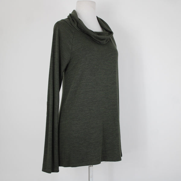 Market Spruce NEW Marven Sz L Olive Green Elbow Patch Rayon Polyester Sweater