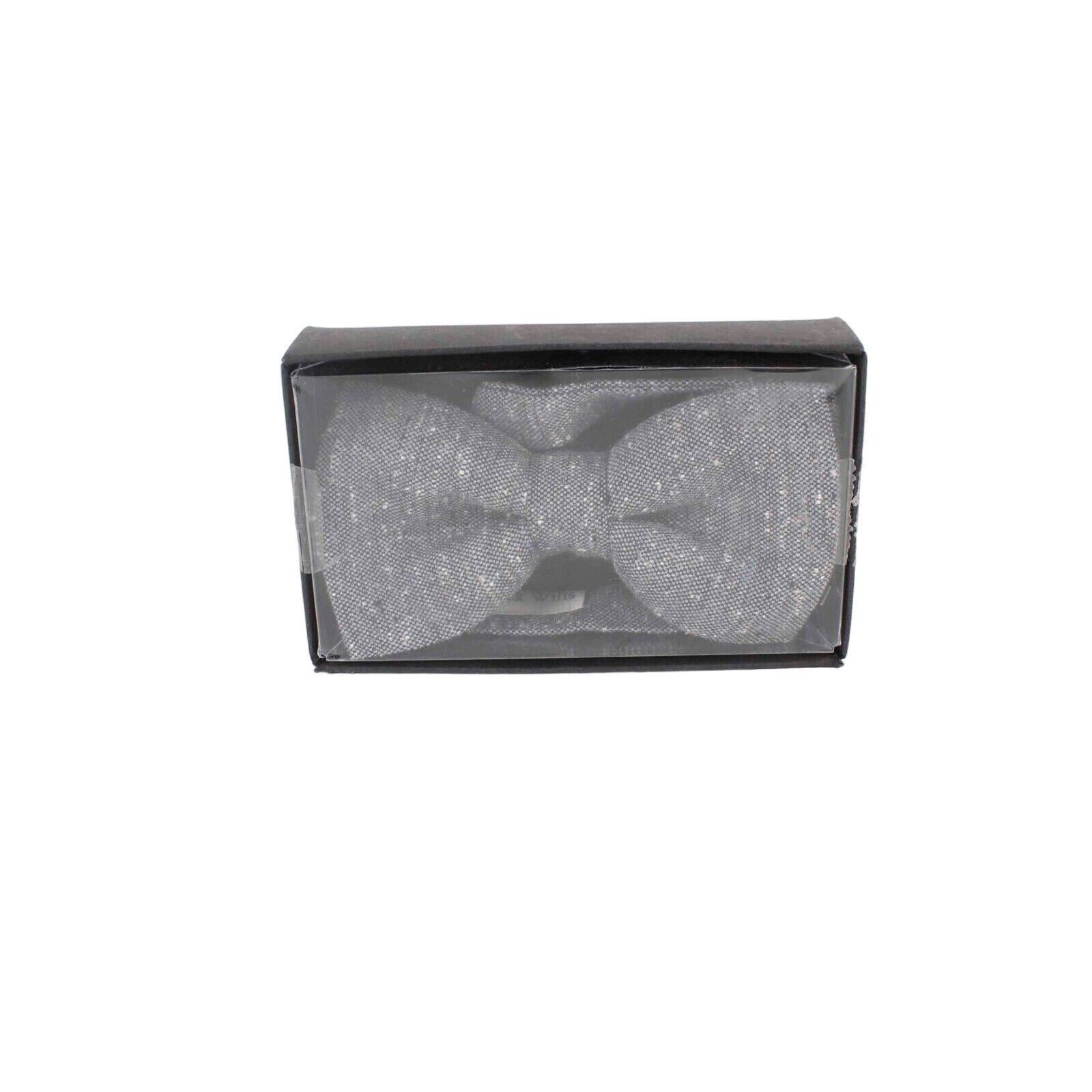 Jack Willis NEW $50 Gray Black Wool Silk Donegal Bow Tie