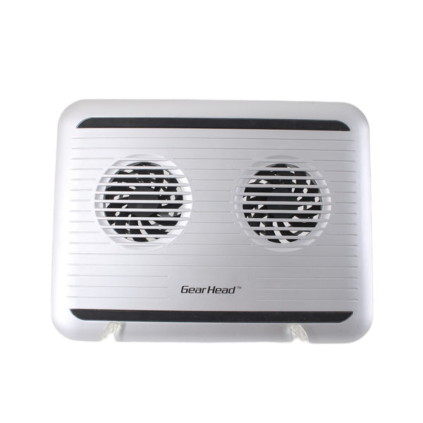 Gear Head Cooling Pad NEW Silver 17" Light Weight Dual Cool II Notebook Cooling