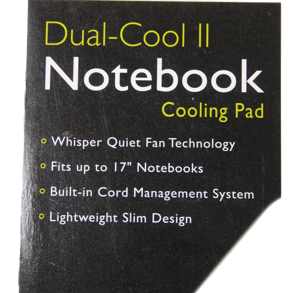 Gear Head Cooling Pad NEW Silver 17" Light Weight Dual Cool II Notebook Cooling