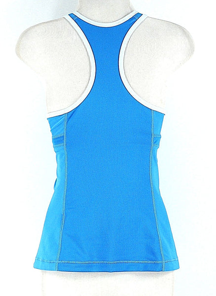 Nike Size S Royal Aqua Blue Polyester Spandex Dri-Fit Racerback Tank Top