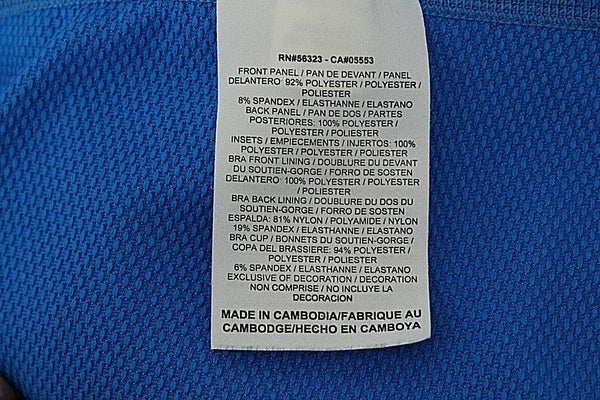 Nike Size S Royal Aqua Blue Polyester Spandex Dri-Fit Racerback Tank Top