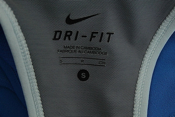 Nike Size S Royal Aqua Blue Polyester Spandex Dri-Fit Racerback Tank Top