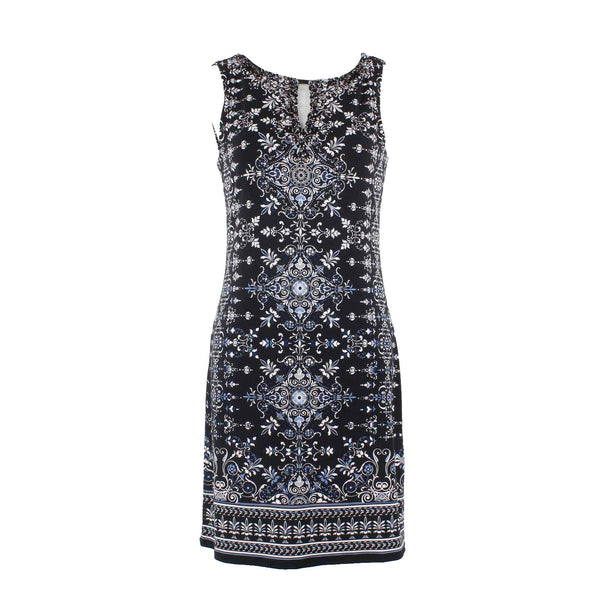White House Black Market NEW $120 Sz XS Black Multi Stones Poly Blend Dress