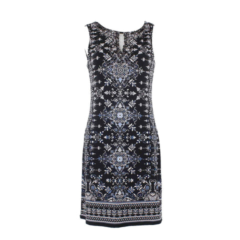 White House Black Market NEW $120 Sz XS Black Multi Stones Poly Blend Dress
