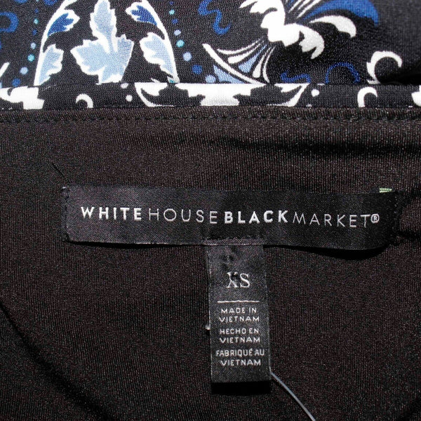 White House Black Market NEW $120 Sz XS Black Multi Stones Poly Blend Dress