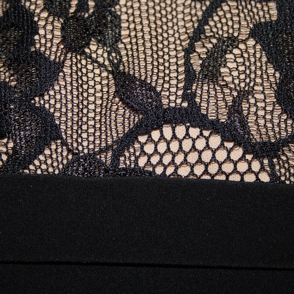 Adrianna Papell NEW $208 Sz 20 Black Tan Lined Lace V Neck Nylon Polyester Dress