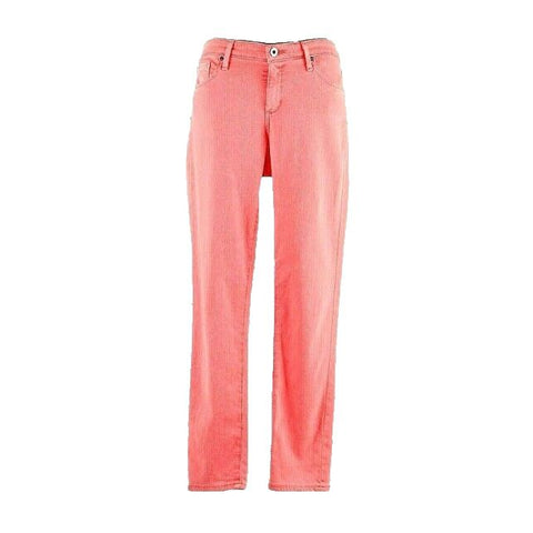 AG Adriano Goldschmied 27R x 28 Neon Coral Cotton Tencel PU Slim Jean