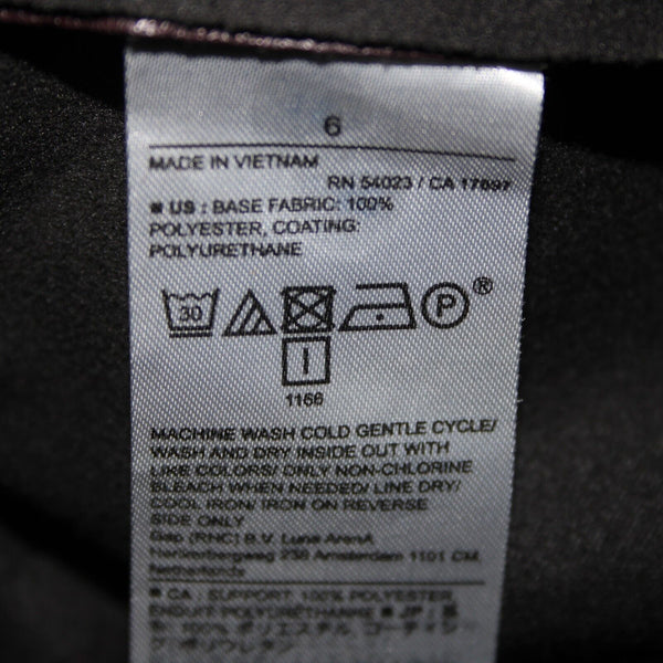Banana Republic Sz 6 Purple Faux Leather Unlined Polyester Polyurethane Skirt