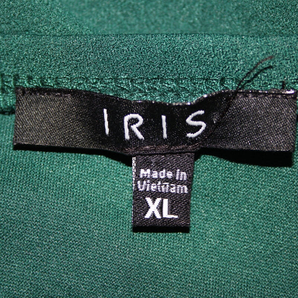 Iris NEW Sz XL Green V Neck Sleeveless Polyester Spandex Bodycon Dress