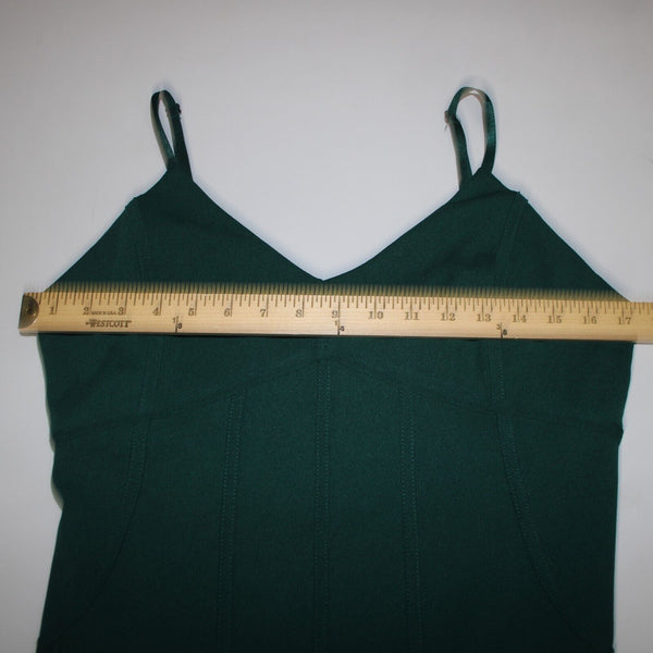 Iris NEW Sz XL Green V Neck Sleeveless Polyester Spandex Bodycon Dress