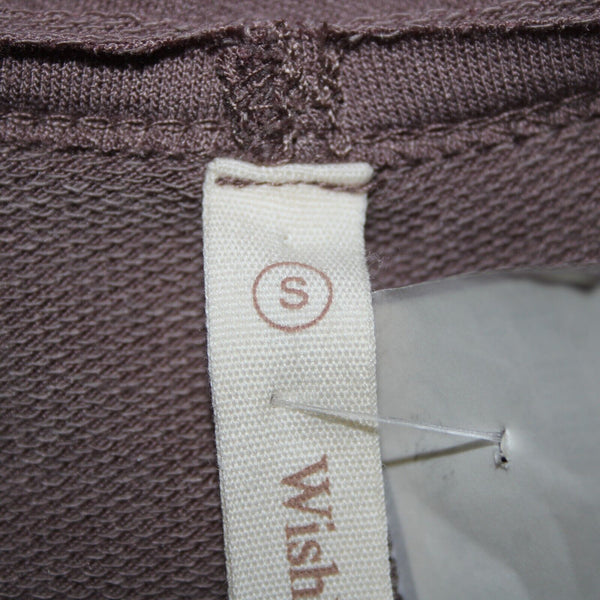 Wishlist NEW $39 Sz S Dusty Brown Asymmetrical Cold Shoulder Rayon Viscose Top