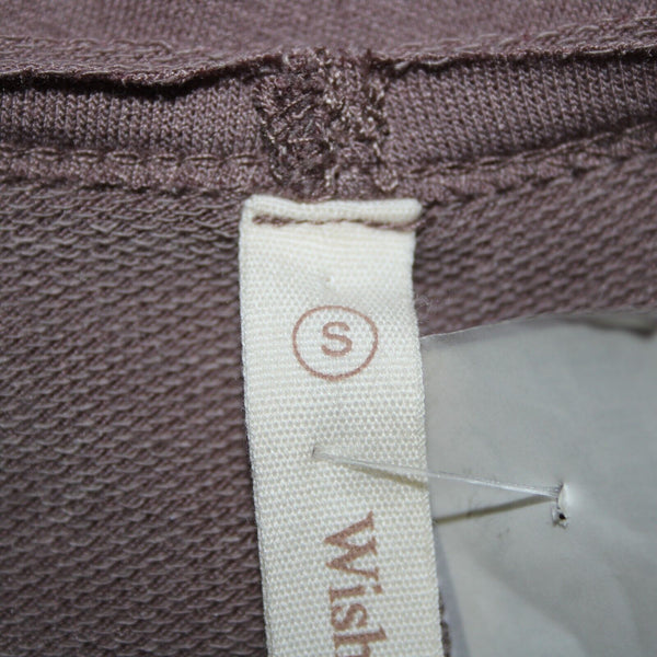 Wishlist NEW $39 Sz S Dusty Brown Asymmetrical Cold Shoulder Rayon Viscose Top