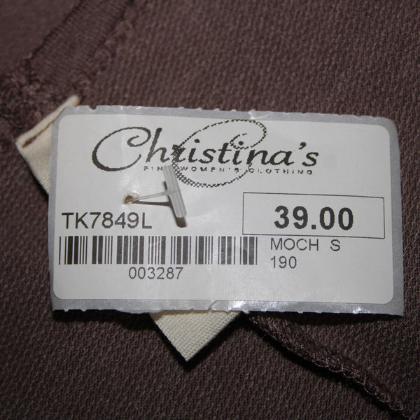 Wishlist NEW $39 Sz S Dusty Brown Asymmetrical Cold Shoulder Rayon Viscose Top