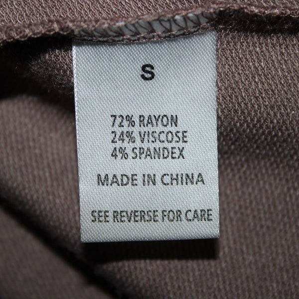 Wishlist NEW $39 Sz S Dusty Brown Asymmetrical Cold Shoulder Rayon Viscose Top