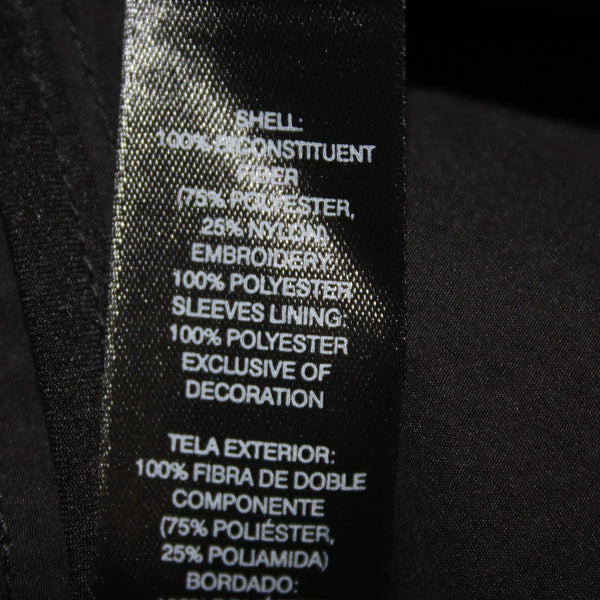 White House Black Market Jacket NEW Sz 12 Black Silver Zipper Polyester Nylon