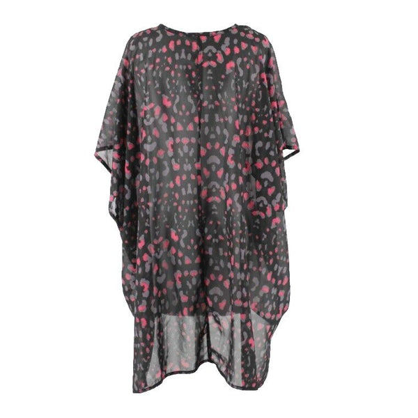 I'm In Love With Derek L Black Pink Animal Print Pocket 100% Polyester Wrap