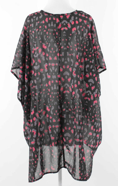 I'm In Love With Derek L Black Pink Animal Print Pocket 100% Polyester Wrap