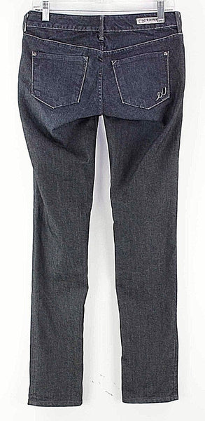 Express Stella Sz 0R x 33 Dark Blue Denim Skinny Leg Whisker Distress Jeans