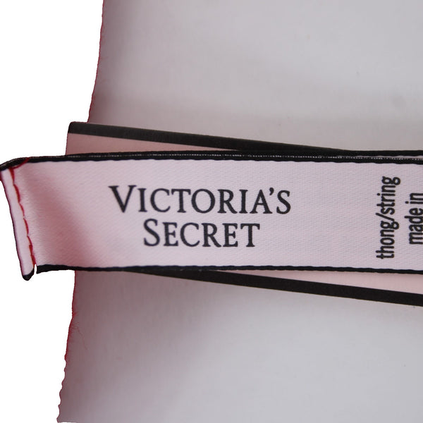 Victorias Secret Panties Sz M NEW Red Metallic Thong String Set Of 3 Cotton