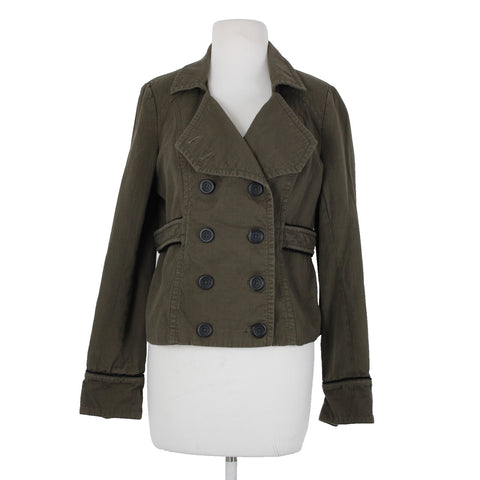 Sanctuary Couture Inspired Sz M Brown Buttons Collared Tencel Rayon Jacket