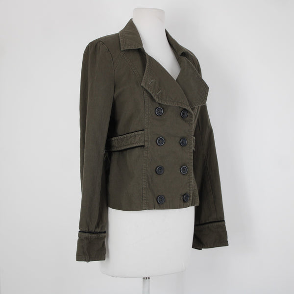 Sanctuary Couture Inspired Sz M Brown Buttons Collared Tencel Rayon Jacket