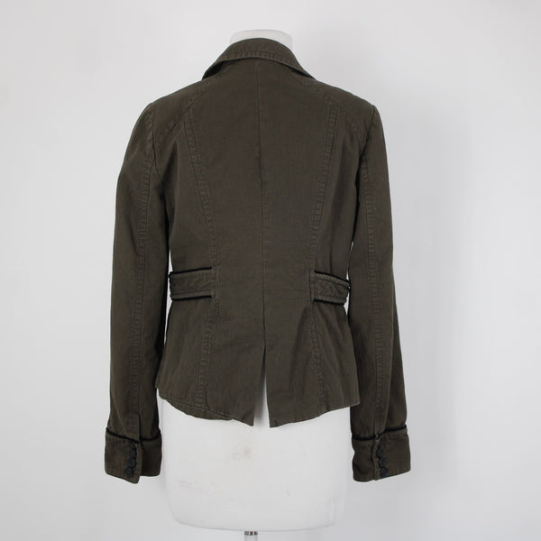 Sanctuary Couture Inspired Sz M Brown Buttons Collared Tencel Rayon Jacket