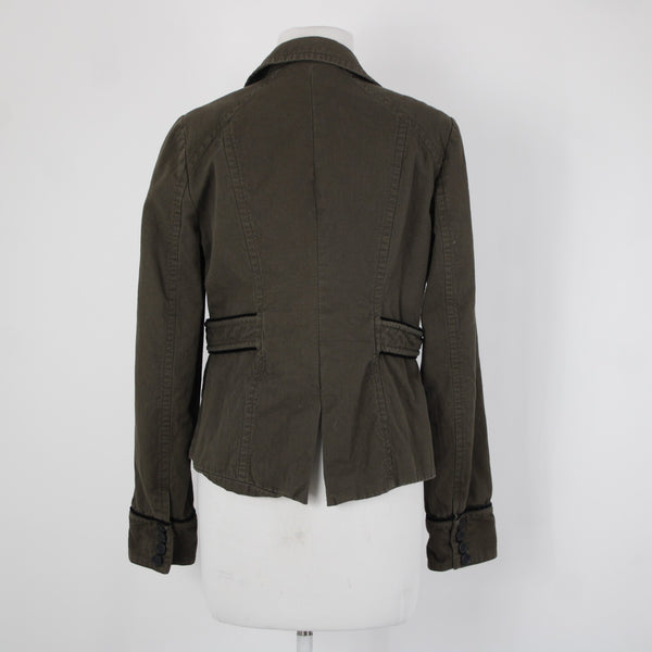 Sanctuary Couture Inspired Sz M Brown Buttons Collared Tencel Rayon Jacket
