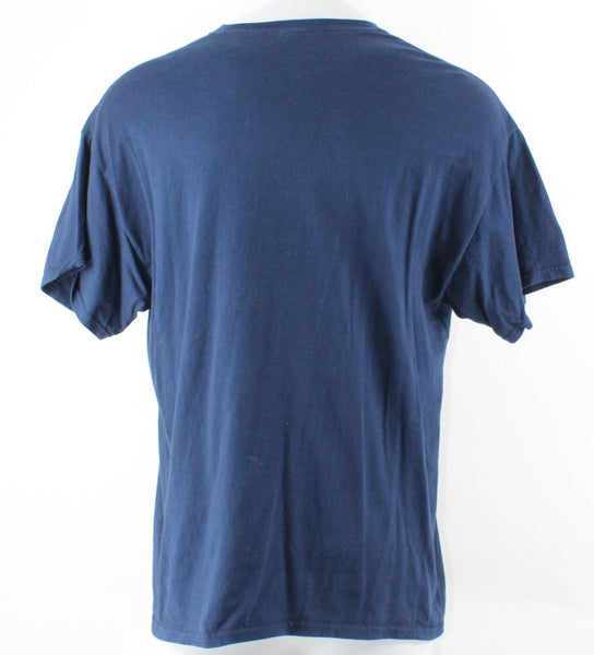 Gildan Sz XL Navy Blue Brown Multi 100% Cotton Bear T Shirt