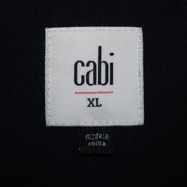 Cabi Sz XL Navy Multi Floral Flowy Short Dolman Sleeve Lined Polyester Top