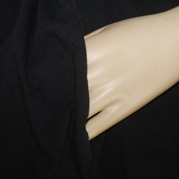 Industrie B Sz M Black Multi Embroidered Side Pockets Cotton Blend Knit Dress