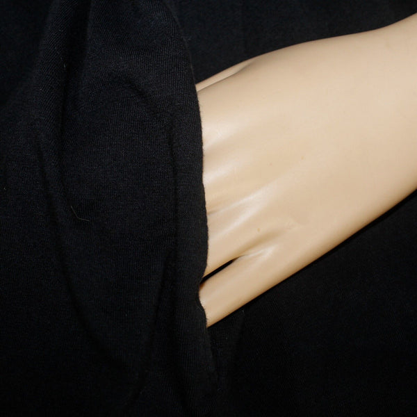 Industrie B Sz M Black Multi Embroidered Side Pockets Cotton Blend Knit Dress